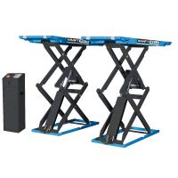 Подъемник ножничный 3500 кг KraftWell KRW350SF_blue короткий напольный