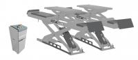 Ножничный подъемник 5500 кг KraftWell KRW55WA-LT заглубляемый платформы для сход-развала с подъемником второго уровня