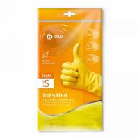 GRASS Перчатки хозяйственные латексные Household Gloves Light, жёлтые, пара