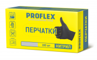 PROFLEX Перчатки нитриловые, черные, упаковка 100шт.