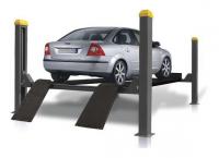 Подъемник четырехстоечный 4 тонны KraftWell KRW4FPL платформы гладкие
