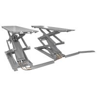 Подъемник ножничный 3 тонны KraftWell KRW3FS/220 короткий, напольный