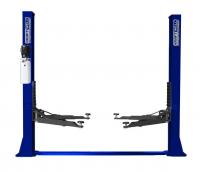 Подъемник двухстоечный 4 тонны KraftWell KRW4ML_blue с нижней синхронизацией, электрогидравлический