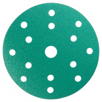 Шлифовальный круг на пленочной основе HANKO DC341 Green Film 150 мм, 15 отверстий