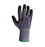 Перчатки бесшовные из полиэстера с микронитриловым покрытием Jeta Safety JN031