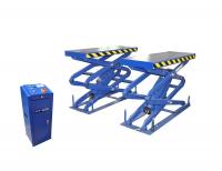Подъемник ножничный 3200 кг KraftWell KRW3.2U_blue короткий, заглубляемый