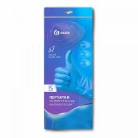 GRASS Перчатки хозяйственные латексные Household Gloves, синие, пара