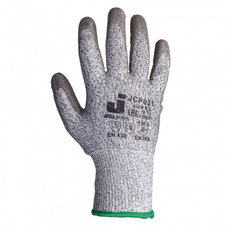 Перчатки от порезов (3 класс) с полиуретановым покрытием Jeta Safety JCP031