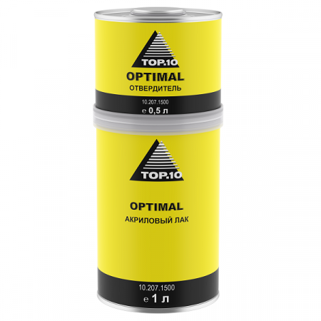 TOP.10 лак прозрачный Optimal 2К, комплект